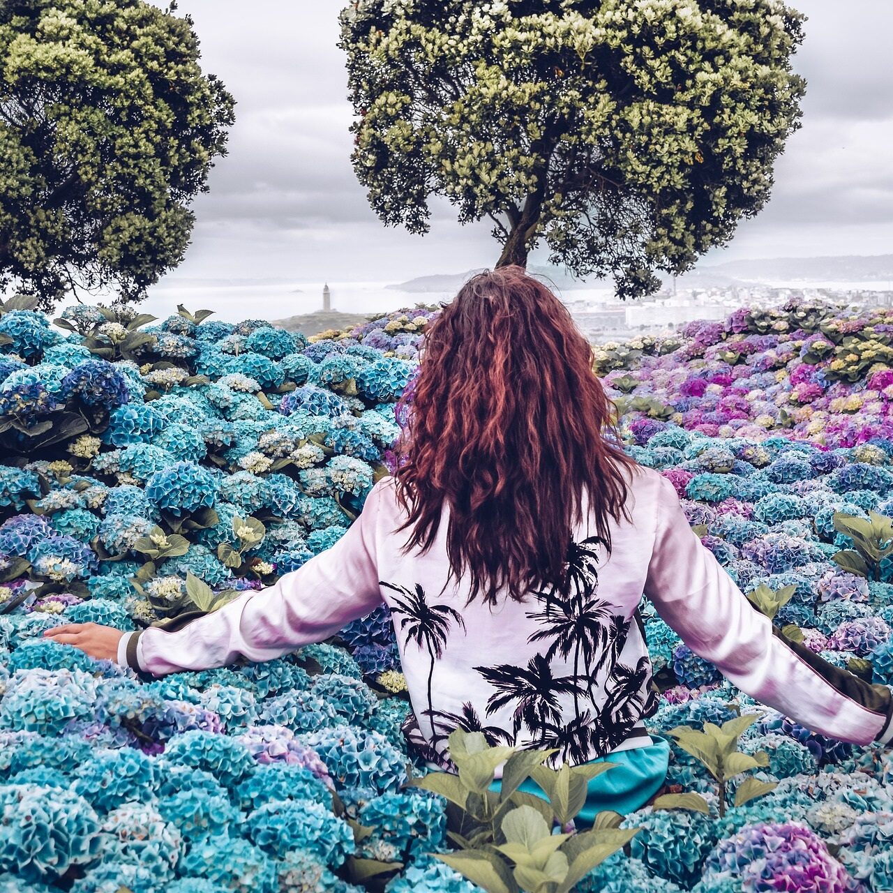 Free Woman in FLowers