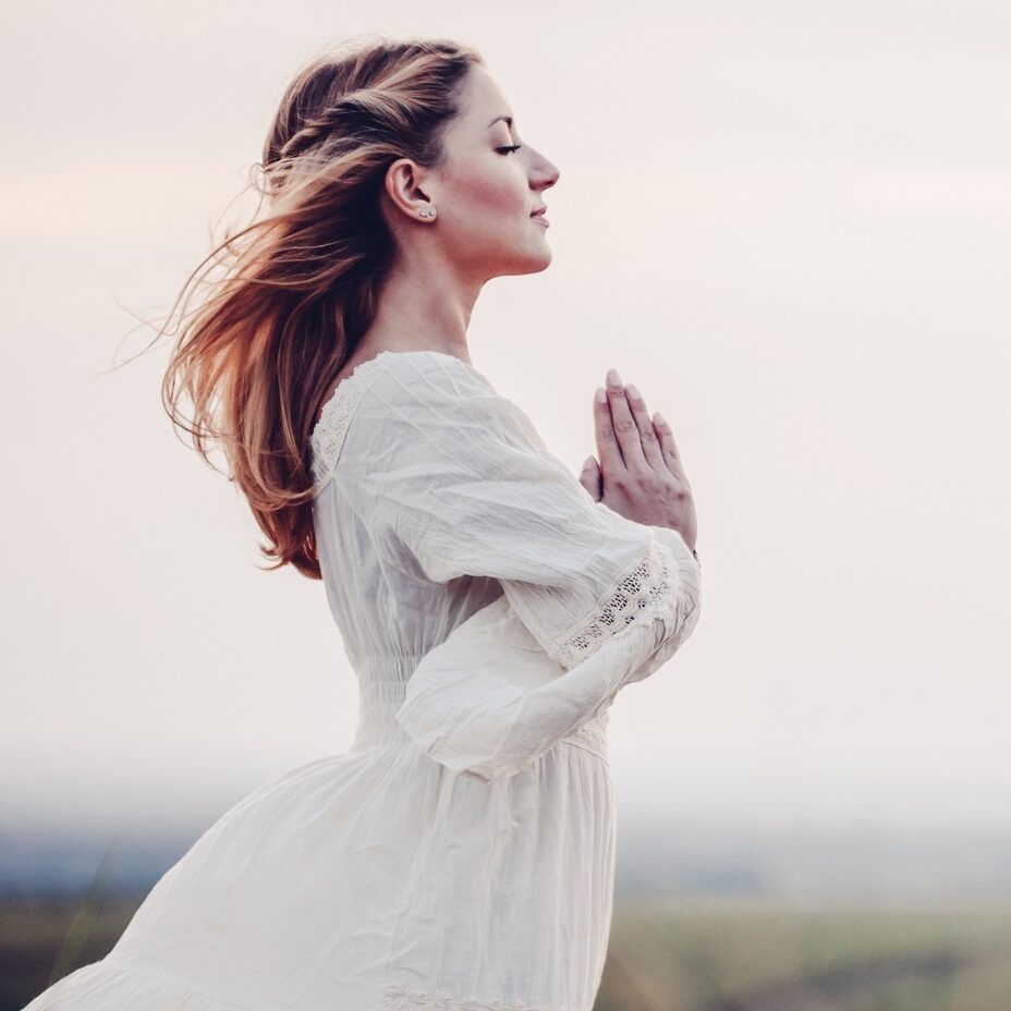 Beautiful woman in a meadow